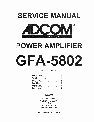 Adcom Stereo Amplifier GFA-5802 owners manual user guide