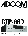 Adcom Stereo Amplifier GTP-860 owners manual user guide