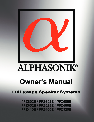 Alphasonik Speaker System PFZ325E owners manual user guide