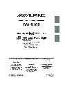 Alpine Car Stereo System IVA-D100 owners manual user guide