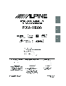 Alpine Car Stereo System PXA-H800 owners manual user guide