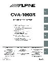 Alpine CD Player CVA-1003R owners manual user guide