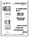 Alto-Shaam Double Oven ASC-2E owners manual user guide