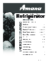 Amana Refrigerator ASD2624HEQ owners manual user guide