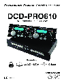 American Audio CD Player DCD-PRO610 owners manual user guide