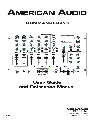 American Audio Music Mixer CommanderPlus owners manual user guide