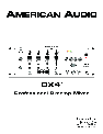 American Audio Musical Instrument DX4 owners manual user guide