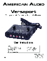 American Audio Network Card VersaPort owners manual user guide