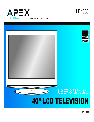 Apex Digital Flat Panel Television LD4088 owners manual user guide