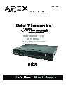 Apex Digital TV Converter Box DT250 owners manual user guide