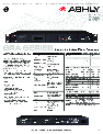 Ashly Stereo Amplifier SRA-4075 owners manual user guide