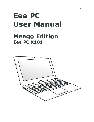 Asus Laptop X101EU17WT owners manual user guide