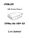 Asus Modem HDP-R3 owners manual user guide