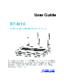 Asus Network Router RTN16 owners manual user guide