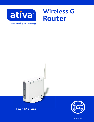 Ativa Network Router AWGR54 owners manual user guide