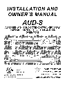 Audi Garage Door Opener AUD-S owners manual user guide