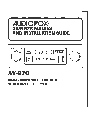 Audiovox Car Stereo System AV-970 owners manual user guide