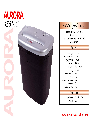 Aurora Electronics Paper Shredder AS610C owners manual user guide