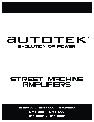 AutoTek Car Amplifier SM1-100.1 owners manual user guide