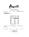 Avanti Refrigerator FF1155W owners manual user guide