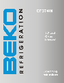 Beko Freezer CF374W owners manual user guide