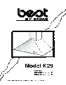 Best Ventilation Hood K29 owners manual user guide