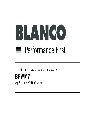 Blanco Washer BFWM7 owners manual user guide
