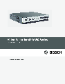 Bosch Appliances DVR DVR600 owners manual user guide