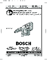 Bosch Power Tools Power Hammer 11318EVS owners manual user guide