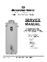 Bradford-White Corp Water Heater 25X78B*N owners manual user guide
