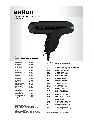 Braun Hair Dryer HD 110 owners manual user guide
