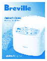 Breville Bread Maker BBM100 owners manual user guide