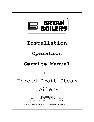 Bryan Boilers Boiler Forced Draft Steam Boilers owners manual user guide