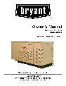 Bryant Portable Generator ASPAS1BBL025 owners manual user guide