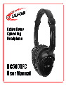 Califone Headphones NC500TFC owners manual user guide