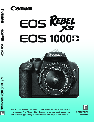 Canon Digital Camera EOS REBEL XS owners manual user guide