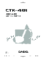 Casio Musical Instrument CTK481 owners manual user guide