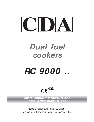 CDA Cooktop RC 9000 owners manual user guide