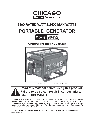 Chicago Electric Portable Generator 98452 owners manual user guide