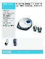 COBY electronic Portable Multimedia Player MP-CD475 owners manual user guide