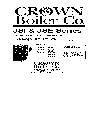 Crown Boiler Boiler JSE207 owners manual user guide