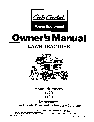 Cub Cadet Lawn Mower 1420 owners manual user guide