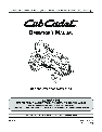 Cub Cadet Lawn Mower GT 2000 owners manual user guide