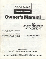Cub Cadet Snow Blower 450 owners manual user guide