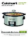Cuisinart Slow Cooker PSC-350 owners manual user guide