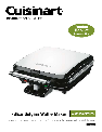 Cuisinart Waffle Iron WAF-100 owners manual user guide