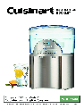 Cuisinart Water Dispenser WCH-1500 owners manual user guide
