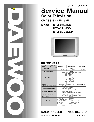 Daewoo CRT Television DTQ-29S2 FS owners manual user guide