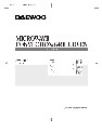 Daewoo Microwave Oven KOC-1B0K owners manual user guide