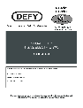 Defy Appliances Double Oven DGS159 owners manual user guide